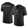 P.Steelers #9 Chris Boswell Player Black Reflective Limited Home Game Qdoa Stitched Jerseys