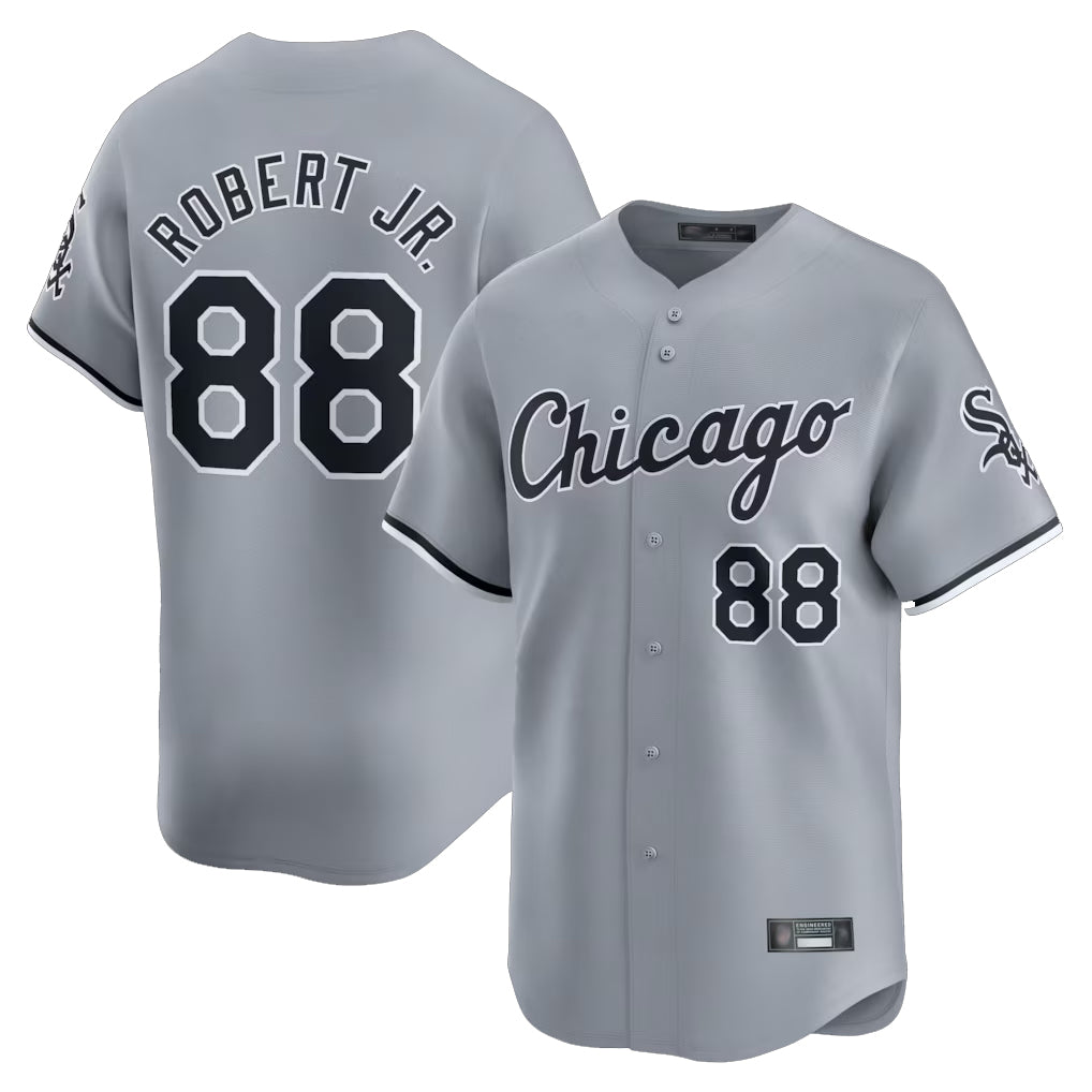 C.White Sox #88 Luis Robert Jr Player Gray Road Limited Home Qdoa Stitched Jerseys