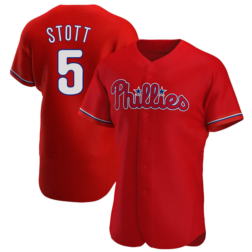 P.Phillies #5 Bryson Stott Player Red Home Limited Elite Qdoa Stitched Jerseys