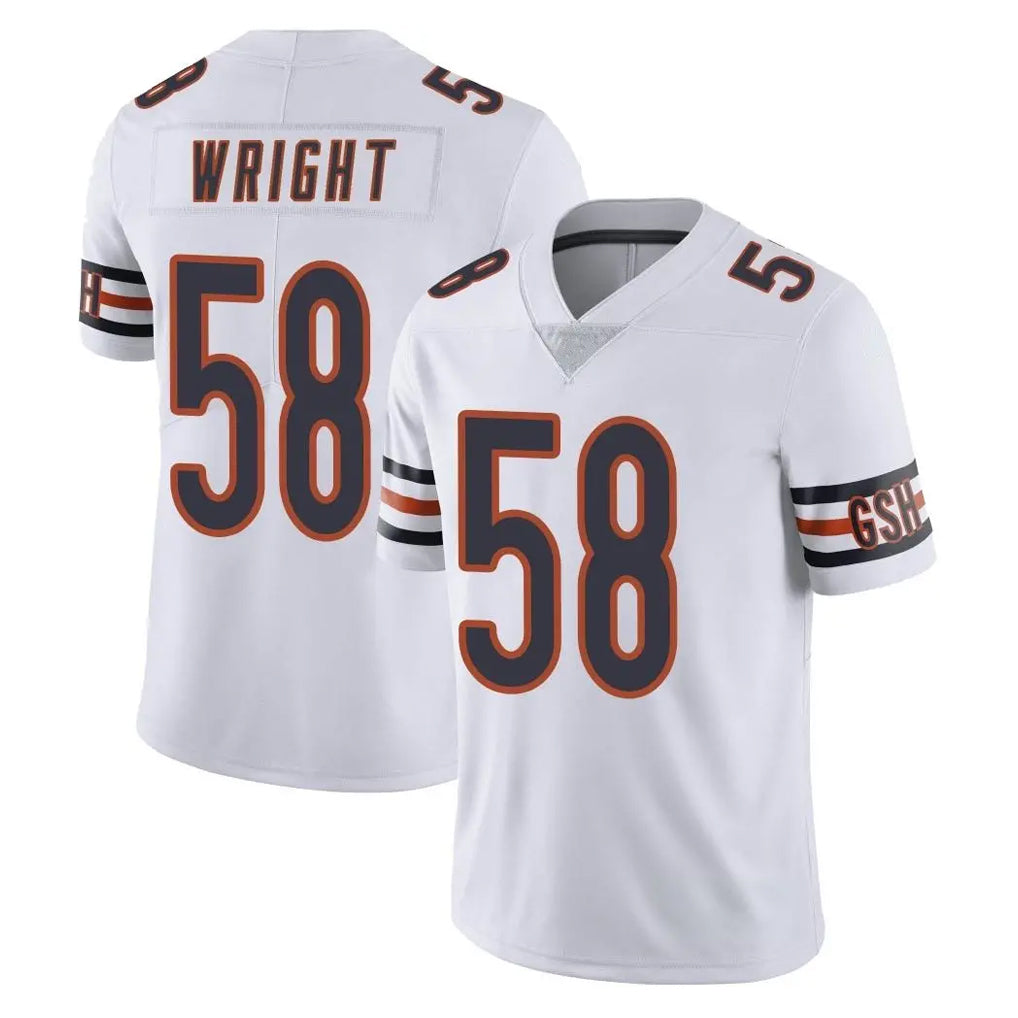 C.Bears #58 Darnell Wright Player White Vapor Untouchable Limited Home Game Qdoa Stitched Jerseys