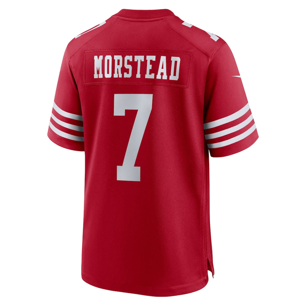 Qdoa SF.49ers #7 Thomas Morstead Scarlet Team Game Jersey