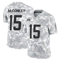 LA.Chargers #15 Ladd McConkey Player Arctic Camo Salute To Service Limited Game Qdoa Stitched Jerseys