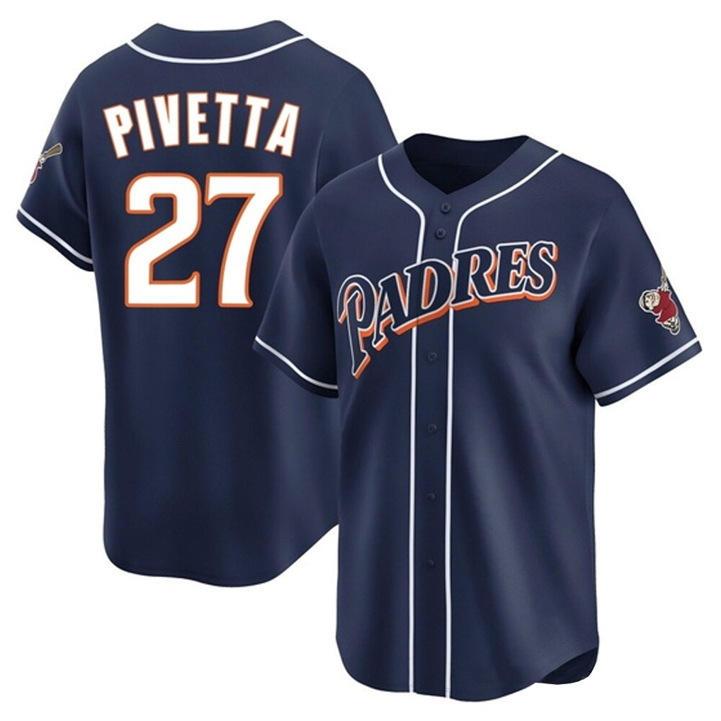 S.Diego Padres #27 Nick Pivetta Player Navy Cooperstown Collection Limited Home Qdoa Stitched Jerseys