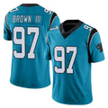 C.Panthers #97 Bobby Brown III Player Blue Vapor Untouchable Limited Game Qdoa Stitched Jerseys