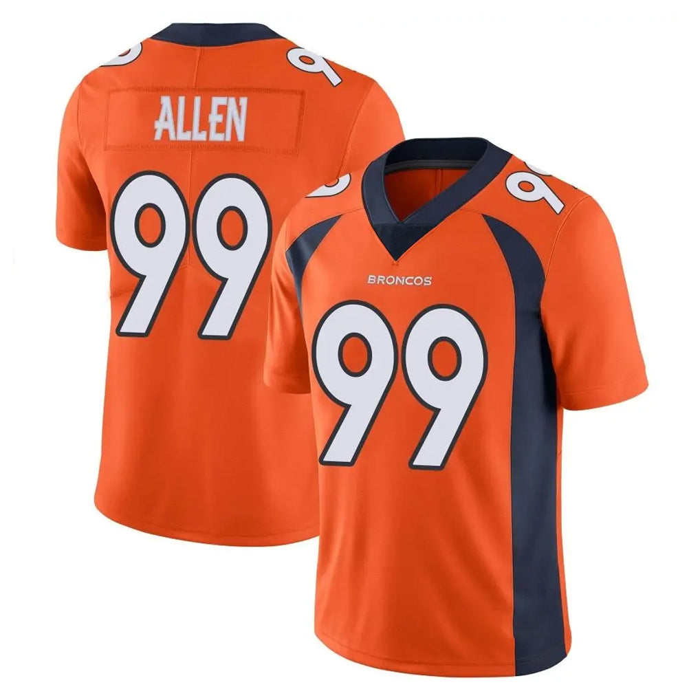 D.Broncos #99 Zach Allen Player Orange Color Vapor Untouchable Limited Game Qdoa Stitched Jerseys