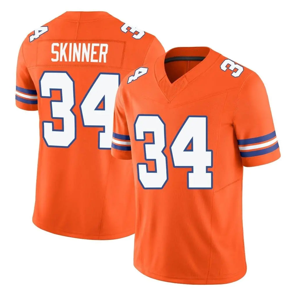 D.Broncos #34 JL Skinner Player Orange Limited Alternate Vapor F.U.S.E. Throwback Game Qdoa Stitched Jerseys