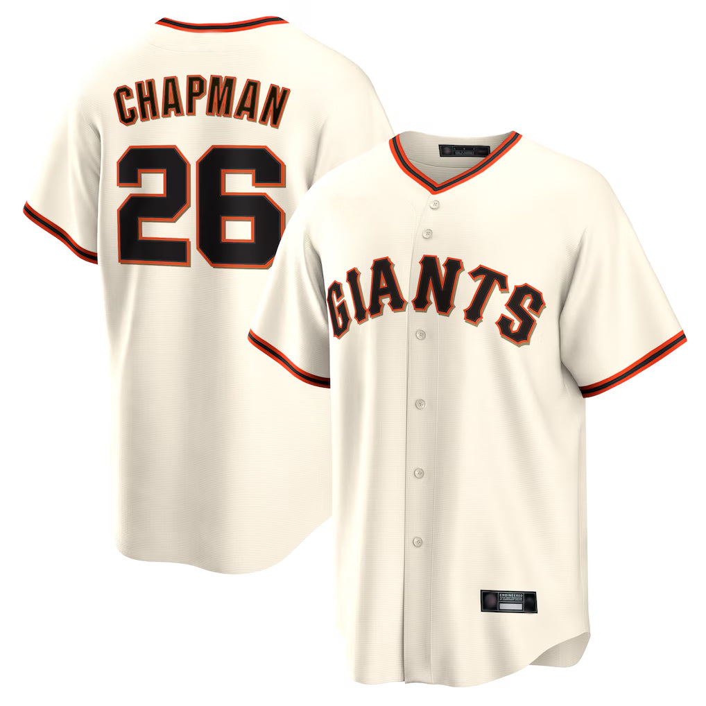 SF.Giants #26 Matt Chapman Player Cream Home Game Qdoa Stitched Jerseys