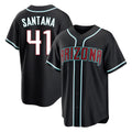 A.Diamondbacks #41 Carlos Santana Player Black Home Game Qdoa Stitched Jerseys