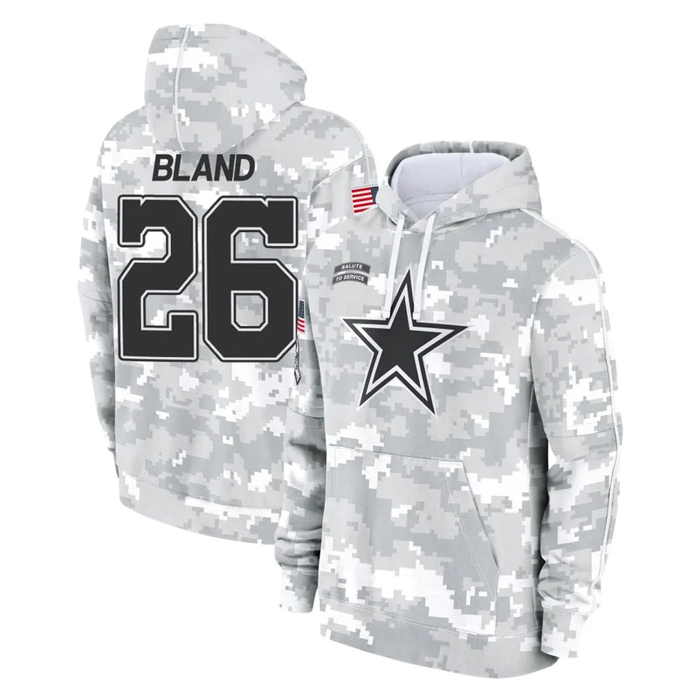 D.Cowboys #26 DaRon Bland Player Arctic Camo Salute to Service Hoodies Limited Game Qdoa Stitched Jerseys