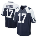 D.Cowboys #17 Brandon Aubrey Player Navy-White Alternate Home Game Qdoa Stitched Jerseys