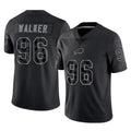 B.Bills #96 Deone Walker Player Black RFLCTV Limited Qdoa Stitched Jerseys