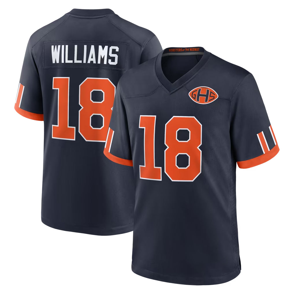 C.Bears #18 Caleb Williams Player Navy 2026 Rivalries Collection Home Game Qdoa Stitched Jerseys