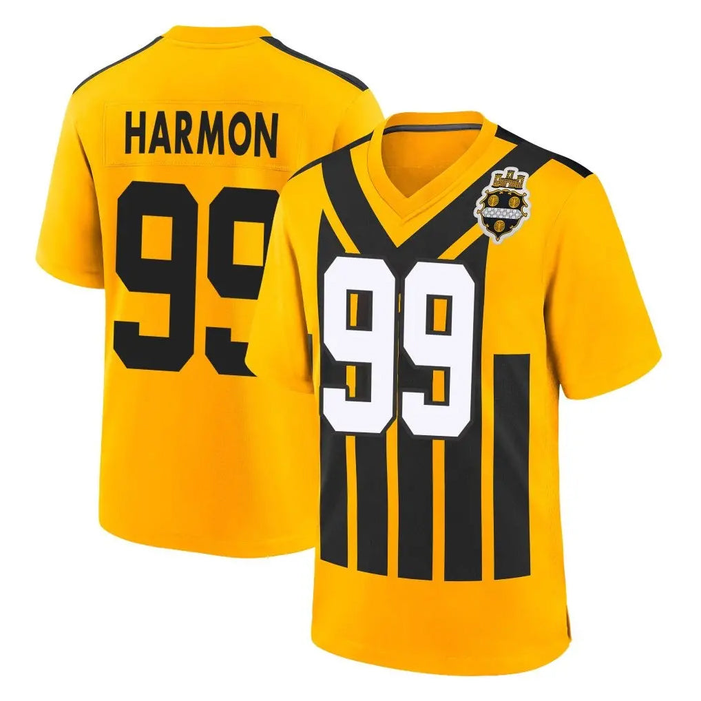 P.Steelers #99 Derrick Harmon Player Gold Limited 1933 Throwback Home Game Qdoa Stitched Jerseys