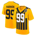 P.Steelers #99 Derrick Harmon Player Gold Limited 1933 Throwback Home Game Qdoa Stitched Jerseys