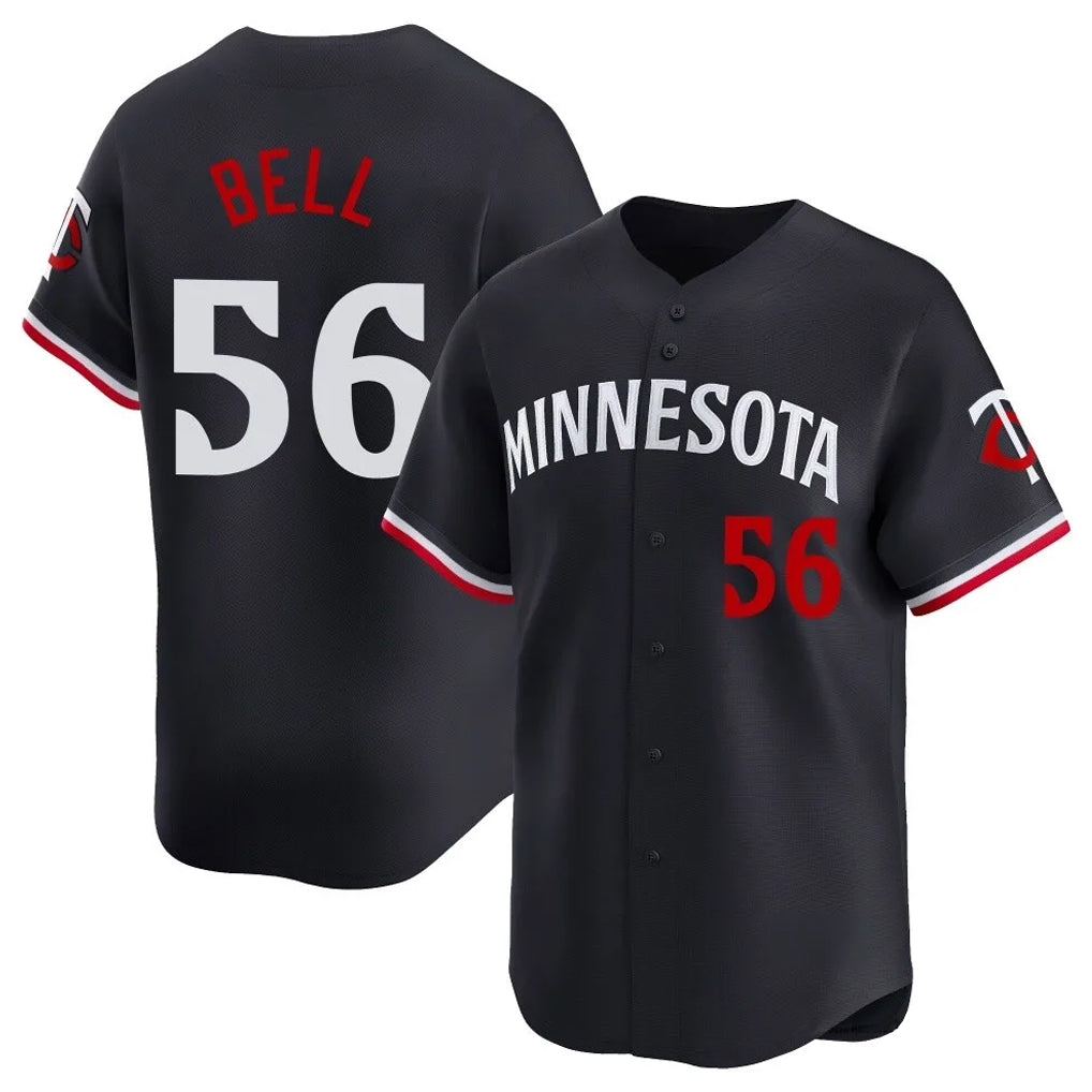 M.Twins #56 Josh Bell Player Navy Home Limited Qdoa Stitched Jerseys