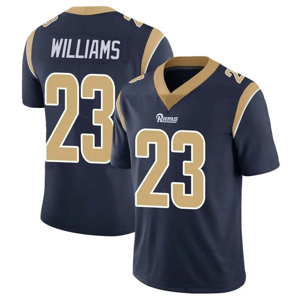 LA.Rams #23 Kyren Williams Player Navy Limited Vapor Untouchable Home Game Qdoa Stitched Jerseys