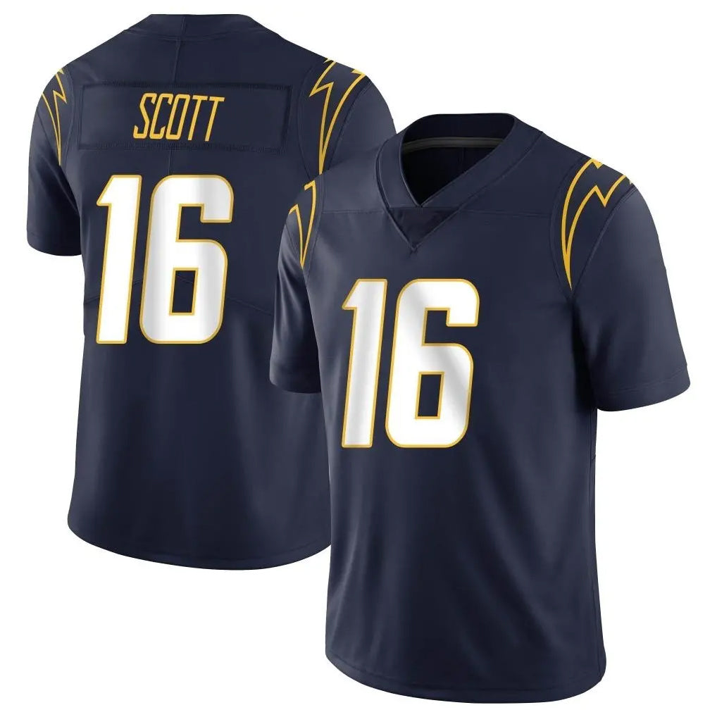 LA.Chargers #16 J.K. Scott Player Navy Limited Vapor Untouchable Home Game Qdoa Stitched Jerseys