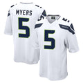 S.Seahawks #5 Jason Myers Player White Home Game Qdoa Stitched Jerseys