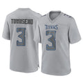 T.Titans #3 Tommy Townsend Player Gray Atmosphere Fashion Home Game Qdoa Stitched Jerseys