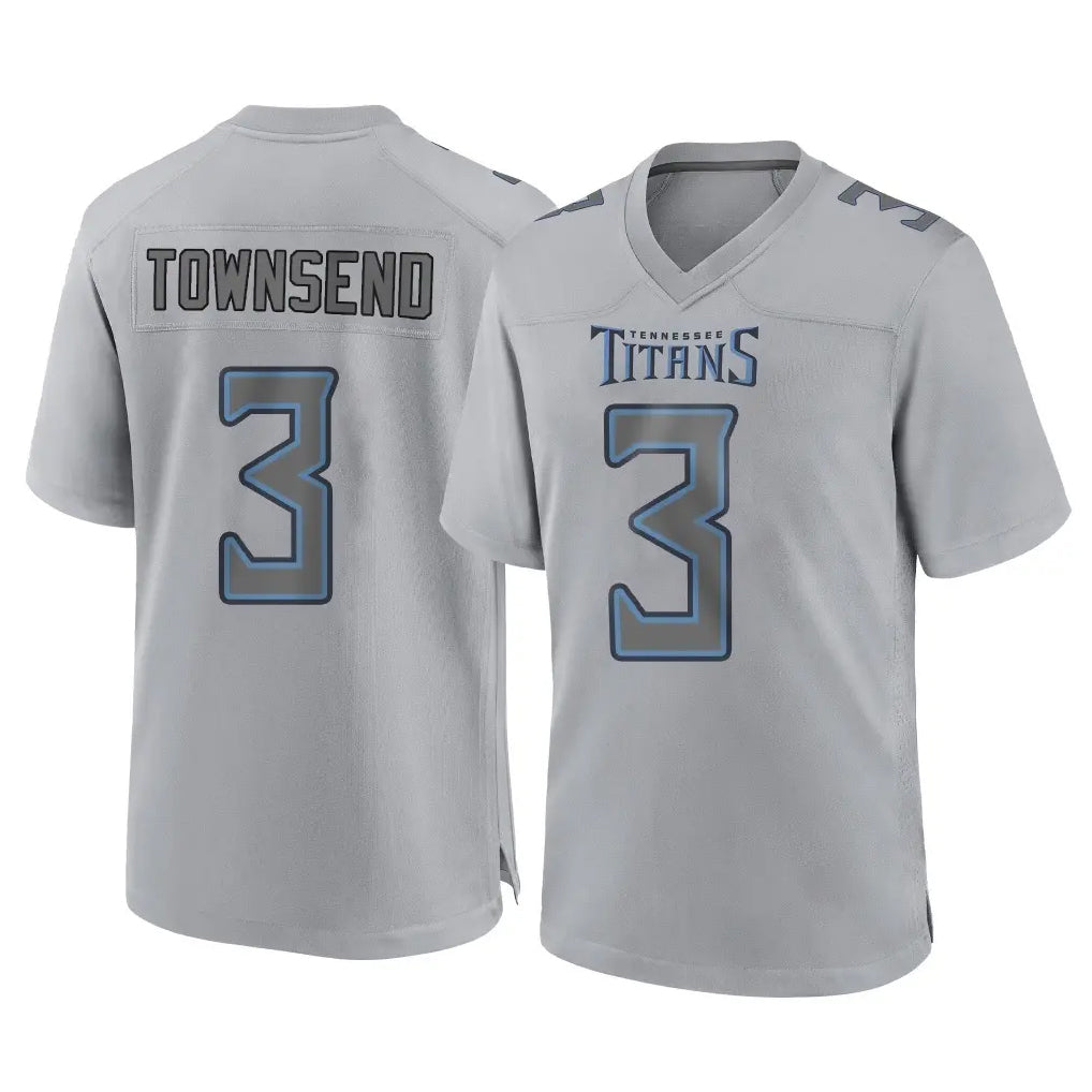 T.Titans #3 Tommy Townsend Player Gray Atmosphere Fashion Home Game Qdoa Stitched Jerseys