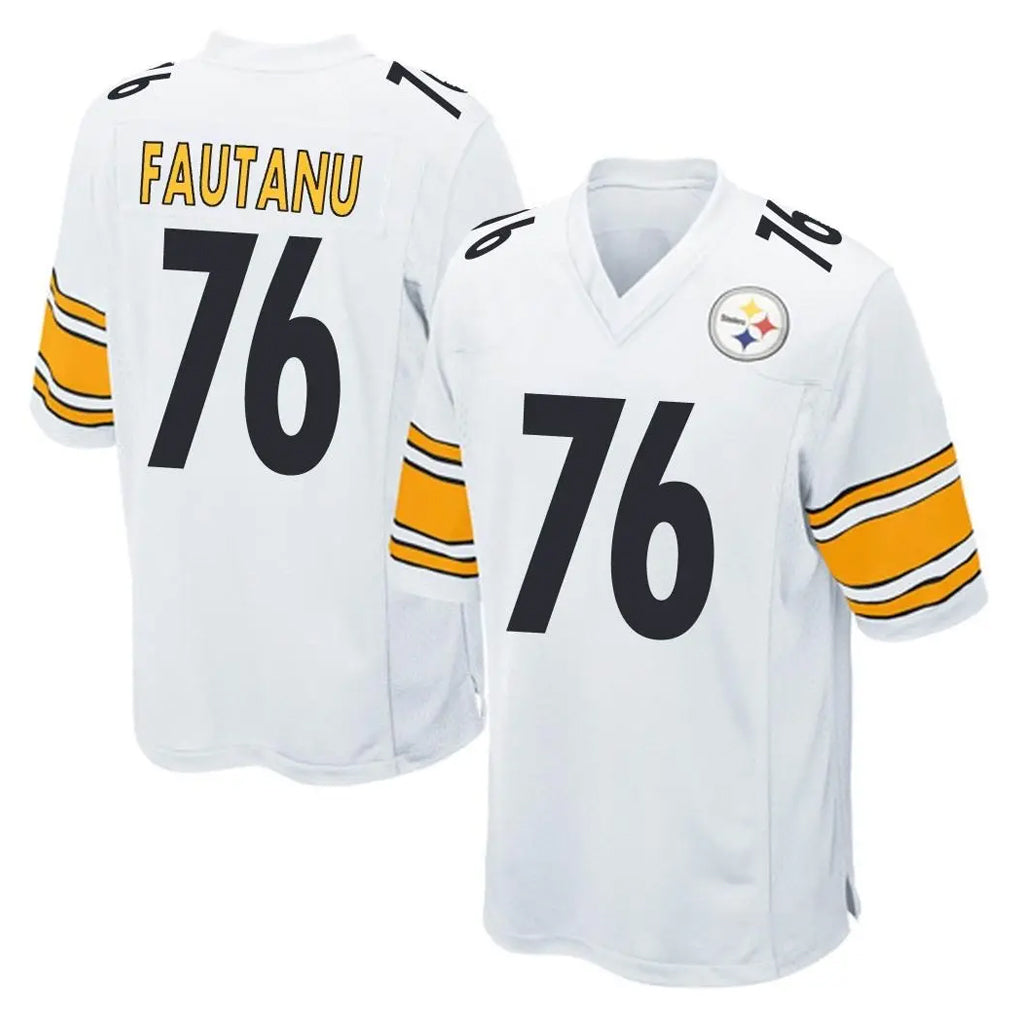 P.Steelers #76 Troy Fautanu Player White Home Game Qdoa Stitched Jerseys