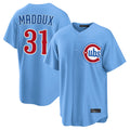 C.Cubs #31 Greg Maddux Player Light Blue Home Game Qdoa Stitched Jerseys
