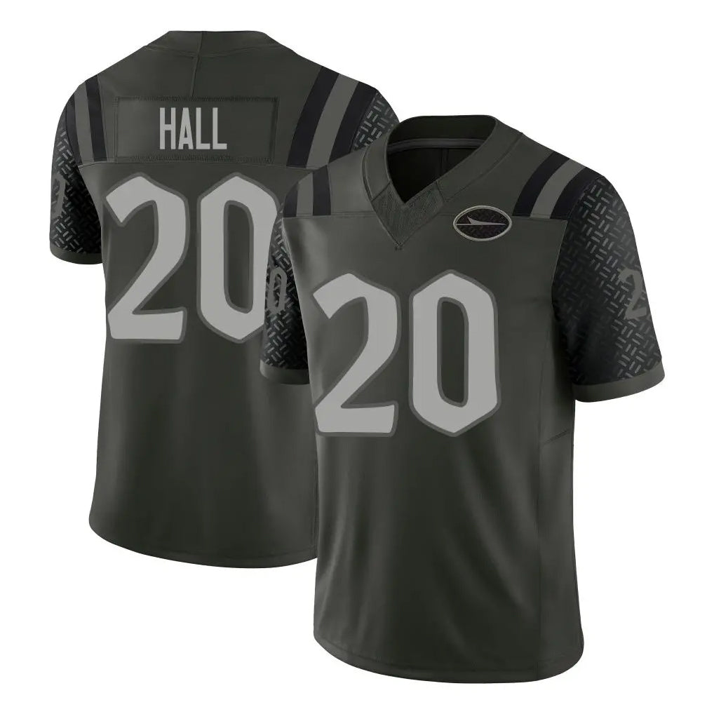 NY.Jets #20 Breece Hall Player Green Limited 2025 Rivalries Collection Home Game Qdoa Stitched Jerseys