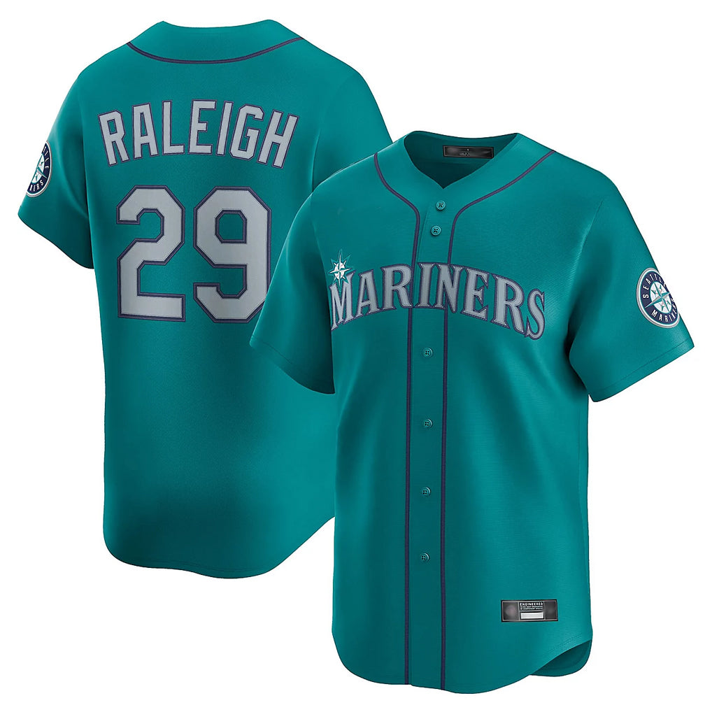 S.Mariners #29 Cal Raleigh Player Teal Home Limited Qdoa Stitched Jerseys