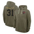 TB.Buccaneers #31 Antoine Winfield Jr. Player Olive Salute to Service Pullover Hoodies Limited Qdoa Stitched Jerseys