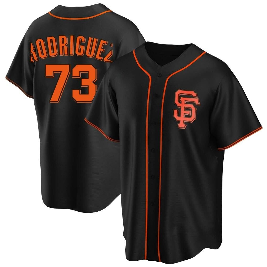 SF.Giants #73 Randy Rodriguez Player Black Home Game Qdoa Stitched Jerseys