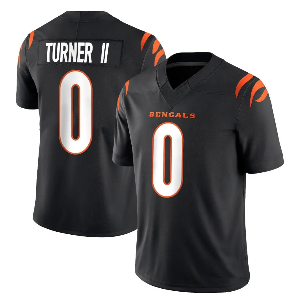 C.Bengals #0 DJ Turner II Player Black Vapor F.U.S.E. Limited Home Game Qdoa Stitched Jerseys