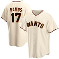 SF.Giants #17 Heliot Ramos Player Cream Home Game Qdoa Stitched Jerseys