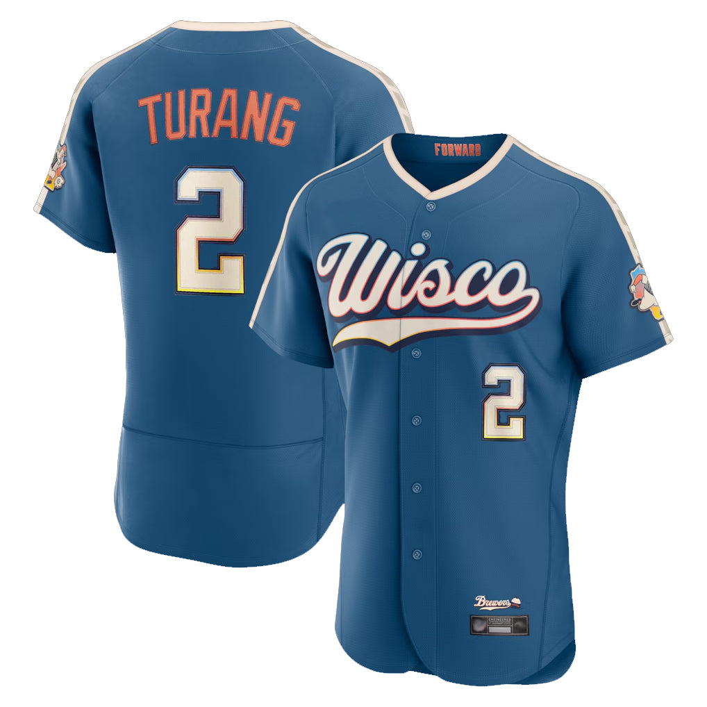 M.Brewers #2 Brice Turang Player Blue 2026 City Connect Home Limited Elite Qdoa Stitched Jerseys