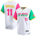 S.Diego Padres #11 Yu Darvish Player White City Connect Home Limited Qdoa Stitched Jerseys