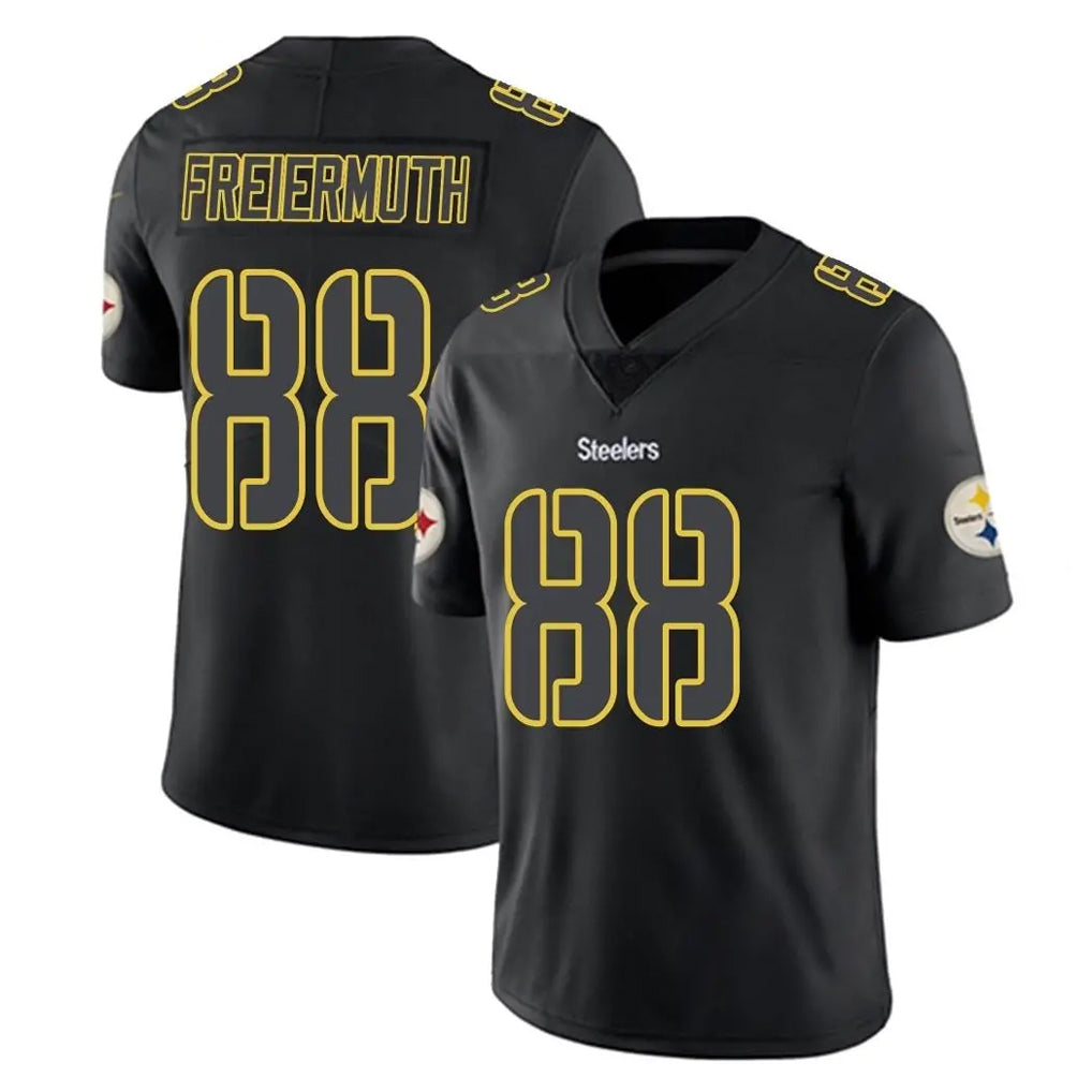 P.Steelers #88 Pat Freiermuth Player Black Impact Limited Home Game Qdoa Stitched Jerseys
