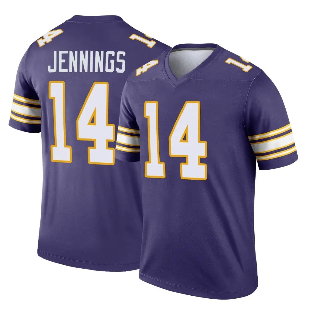 M.Vikings #14 Jauan Jennings Player Purple Limited Classic Home Game Qdoa Stitched Jerseys