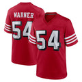SF.49ers #54 Fred Warner Player Red Limited Alternate Home Game Qdoa Stitched Jerseys