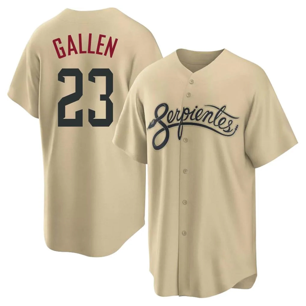 A.Diamondbacks #23 Zac Gallen Player Tan City Connect Home Game Qdoa Stitched Jerseys