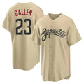 A.Diamondbacks #23 Zac Gallen Player Tan City Connect Home Game Qdoa Stitched Jerseys