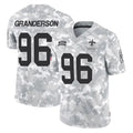 NO.Saints #96 Carl Granderson Player Arctic Camo Salute To Service Limited Game Qdoa Stitched Jerseys