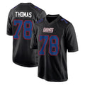 NY.Giants #78 Andrew Thomas Player Carbon Fashion Limited Home Game Qdoa Stitched Jerseys