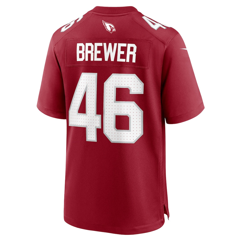 Qdoa A.Cardinals #46 Aaron Brewer Cardinal Team Game Jersey