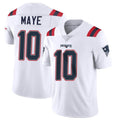 NE.Patriots #10 Drake Maye Player White Vapor Untouchable Home Game Qdoa Stitched Jerseys