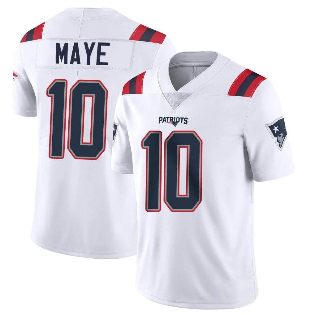 NE.Patriots #10 Drake Maye Player White Vapor Untouchable Home Game Qdoa Stitched Jerseys