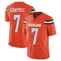 C.Browns #7 Tyson Campbell Player Orange Alternate Vapor Untouchable Limited Home Game Qdoa Stitched Jerseys
