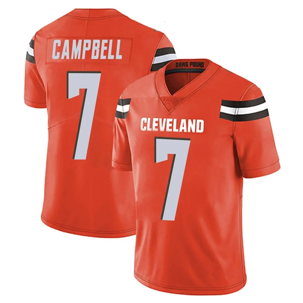 C.Browns #7 Tyson Campbell Player Orange Alternate Vapor Untouchable Limited Home Game Qdoa Stitched Jerseys