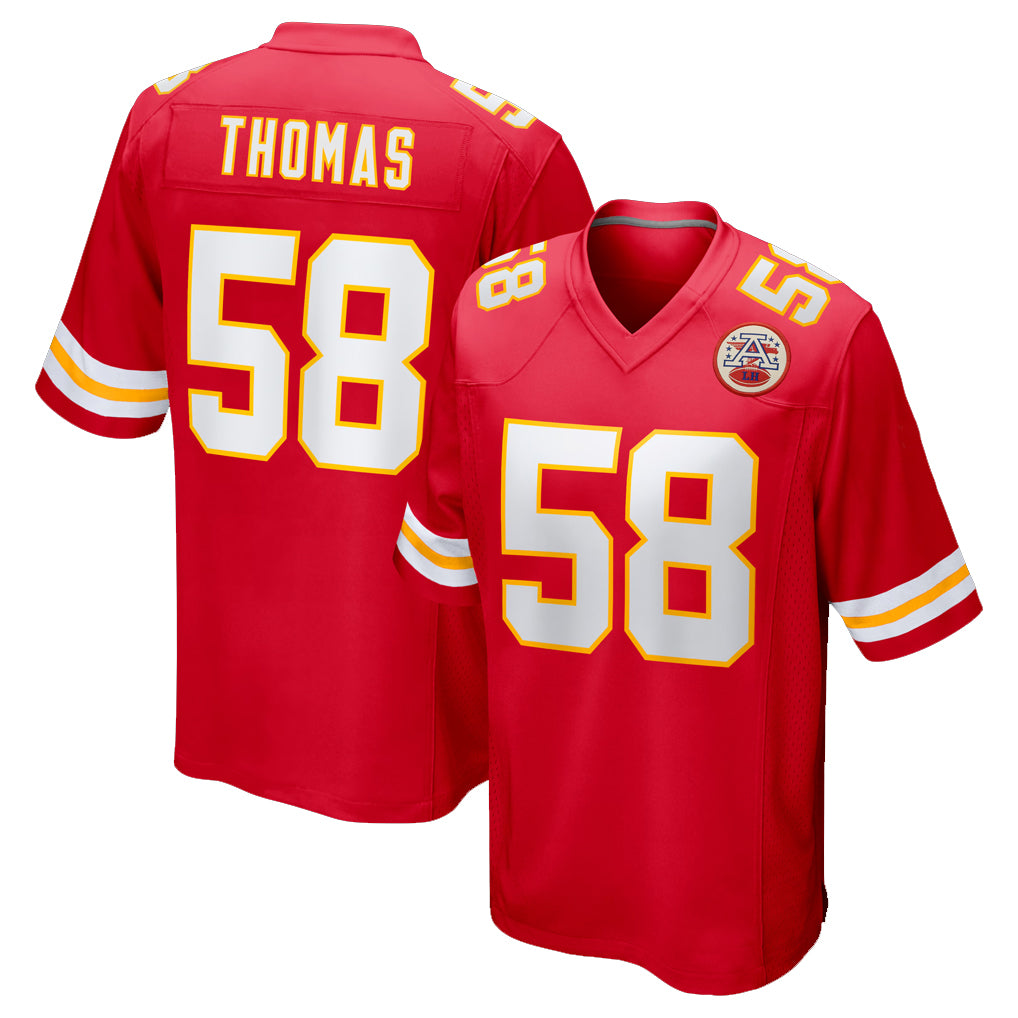 KC.Chiefs #58 Derrick Thomas Player Red Home Game Qdoa Stitched Jerseys