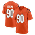 C.Bengals #90 Kris Jenkins Jr Player Orange Home Game Qdoa Stitched Jerseys