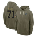 NY.Jets #71 Josh Myers Player Olive Salute to Service Pullover Hoodies Limited Qdoa Stitched Jerseys