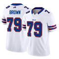 B.Bills #79 Spencer Brown Player White Vapor F.U.S.E. Jersey Limited Home Game Qdoa Stitched Jerseys